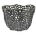 Bowl plateado alto tejido circular 9.75"alto