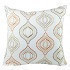 Cojin decorativo de 45x45  bordado beije con naranja y cara naranja