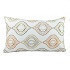 Cojin decorativo de 35x55  bordado beije con naranja y cara naranja