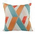 Cojin decorativo de 50x50  diseño geometrico color turquesa y  gris