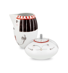 Set Azucarero y Lechero de Porcelana Alicia en el Pais de las Maravillas va