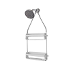 Organizador de Baño con 2 Estantes Gris y Blanco