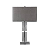 Lampara de mesa metalica color negro pantalla domo 16.25"