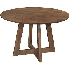 Mesa redonda de comedor serafina elaborada en madera acabado nogal medidas 120cms diametro x 75 cms de alto