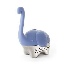 Infusor de te en forma de elefante en acero inoxidable y silicon azul