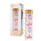 Infusor de te doble pared de vidrio y acero inoxidable diseño floral