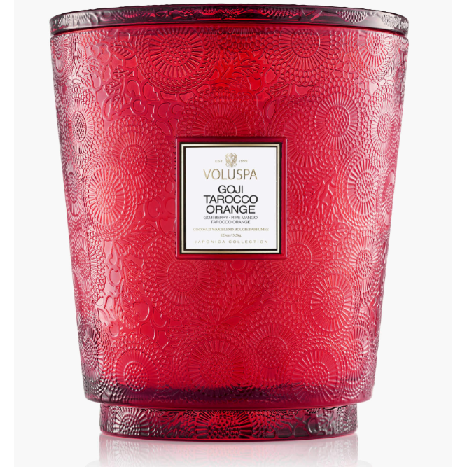 Goji 5 Wick Hearth Candle (250 hrs)