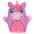 Guantes de baño color morado con diseño de unicornio