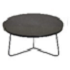 Mesa centro base metalica top marmol negro 17.5" altox 33" ancho x 33"largo