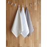Set de 4 servilletas linen blanco diseño de cortes a la orilla 18x18"