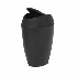 Basurero con tapadera negro de polipropileno 10 x 8 x 14"