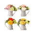 Arreglo floral en regadera de hortencias y zinnias 8"
