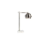 Lampara de mesa domo plateado metal base marmol 22"
