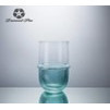 Vase de vidrio en color turquesa en la base 7.” Vase de vidrio en color turquesa en la base 7.”