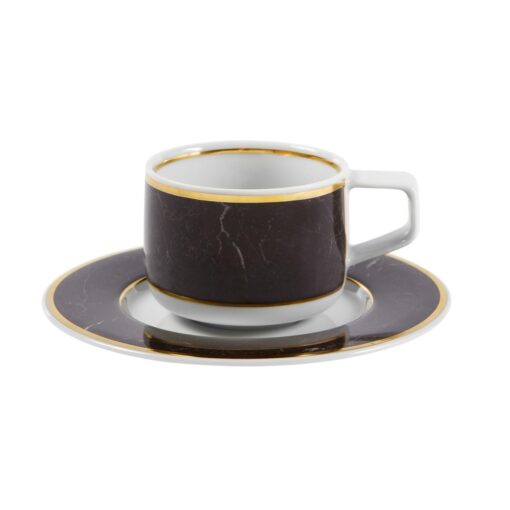 TAZA CAFÉ CON PLATILLO VAJILLA CARRARA