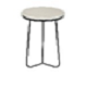 Mesa lateral base metal topmarmol blanco 21.5"altox15"anchox15"largo