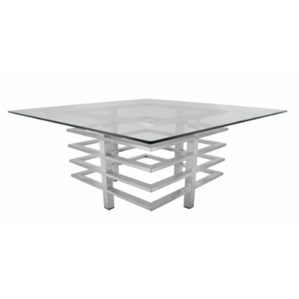Mesa de Centro Top de Vidrio, Silver