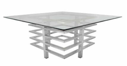 Mesa de Centro Top de Vidrio, Silver