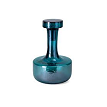 Adorno en forma de botella de vidrio color verde azulado medidas 12.75"x7.50"