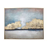 Pintura con diseno de paisaje abstracto en tonos beige celeste y gris medidas 48.5"x60.25"x1.5"