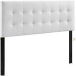 Respaldo para cama lily  tamano full color blanco con botones