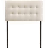 Respaldo emily para cama tamano twin color marfil con botones