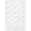 Alfombra de baño tipo toalla chevron de latex color blanco 50x80