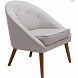 Sillon cruise accent color gris y patas color cafe