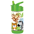 Termo  con decoracion de animales color verde