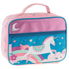 Lochera con decoracion de unicornio color celeste con rosado