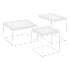 Mesa nestling grande para exterior con estructura blanca