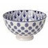 Bowl de porcelana 11 cm diseño de flores de puntos azules