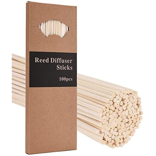 Set de 10  varillas para difusor de madera de ratan natural 10 pulgadas