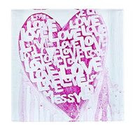 Bandeja de acrilico en color fucsia love is messy 4″x 4″