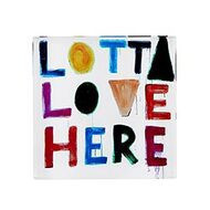 Bandeja de acrilico en colores lotta love here 5"  x 5"  x 0.75
