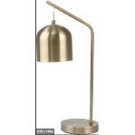 Lámpara de mesa cúpula colgante de metal color dorado 20"