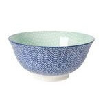 Bowl de porcelana   16 cm diseño interior verde
