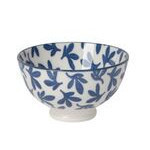 Bowl de porcelana  11 cm diseño hojas azules
