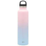 Botella de agua ascent de acero inoxidable color rosa degradado celeste 24 oz