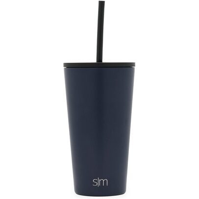 Vaso clasico con pajilla oceano profundo 16 oz
