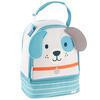 Lonchera con diseño de perro en color celeste