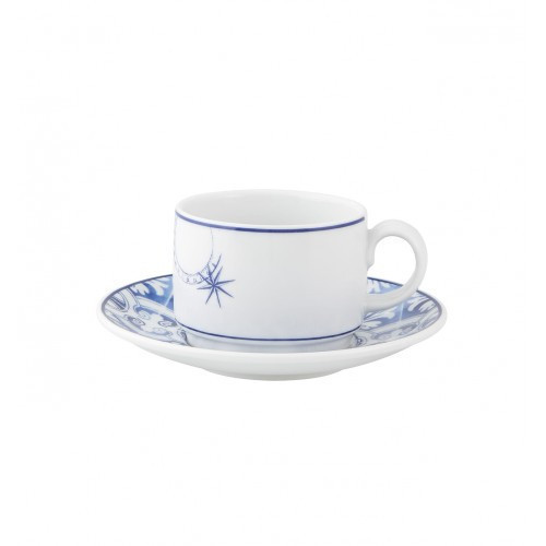 Set de taza y paila de porcelana coleccion hotel transatlantica
