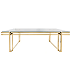 Mesa de centro de metal 55" color dorado