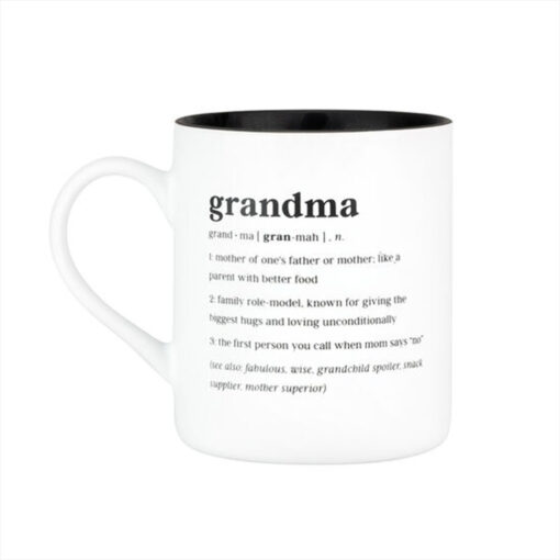 Taza grandma color blanco y negro