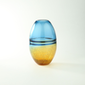 Vase decorativa ambar azul 10.5" x 6.5"