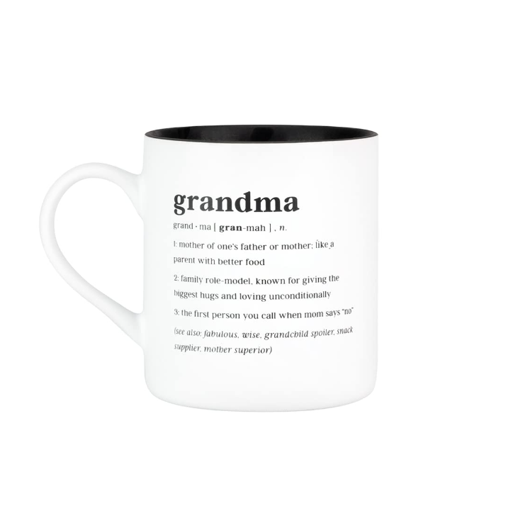 Taza Grandma, Blanco y Negro