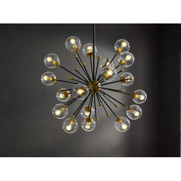 Lampara Techo Colgante con Esferas de Vidrio