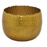 Maceta dorada amartillada pequeña 7.5 x 10.75"