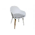 Sillas maxim color blanco con patas combinadas de madera