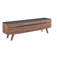 Mueble para tv alcance de 71'' en color gris nogal